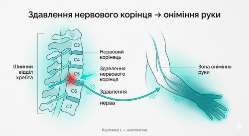 Біль у шиї та оніміння рук: симптоми спондилоартрозу та сучасні методи лікування Блог - Фото 8